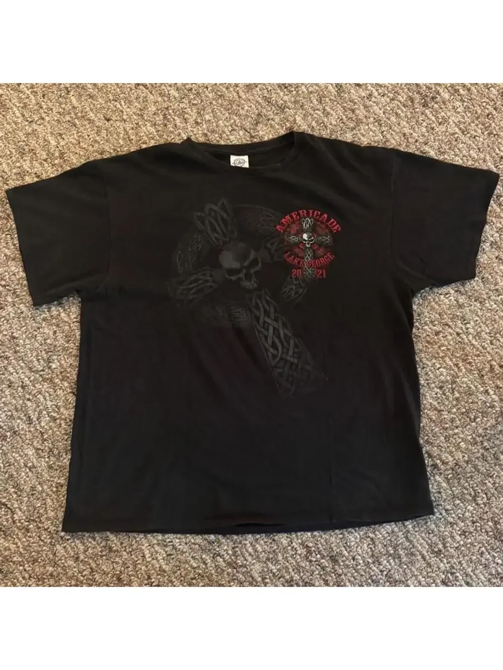 Lake George Americade Y2K Style Graphic T-Shirt Size Extra Large